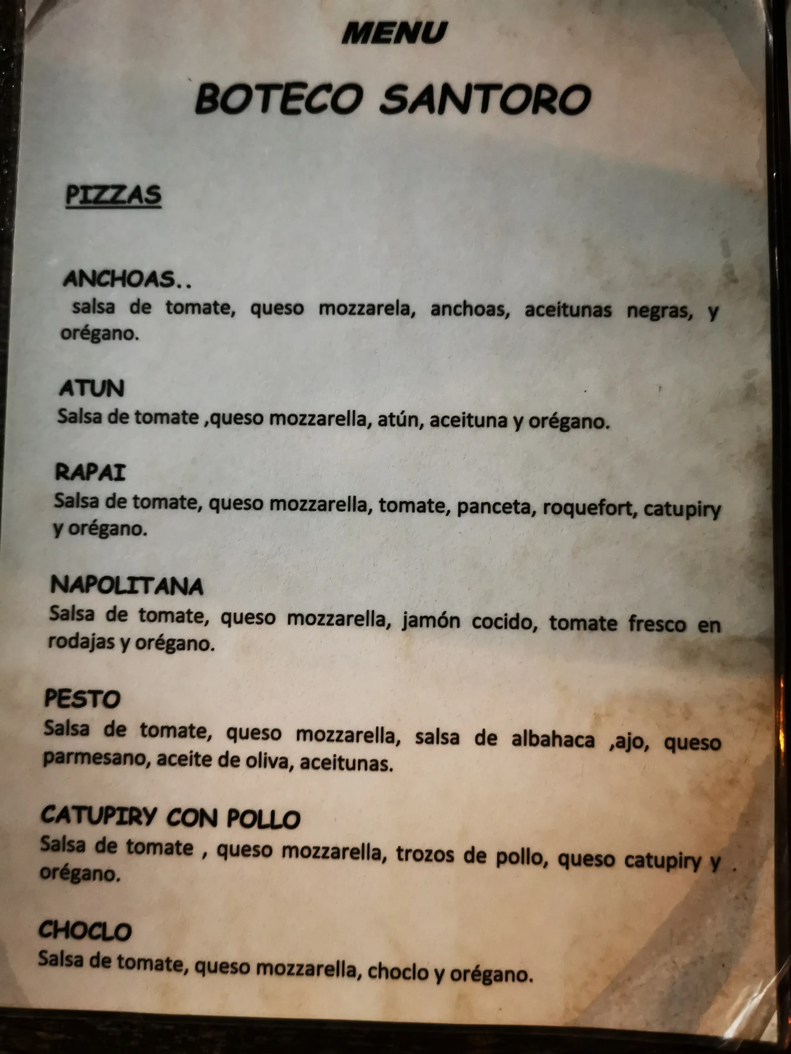 Menú de Boteco Santoro — página 3