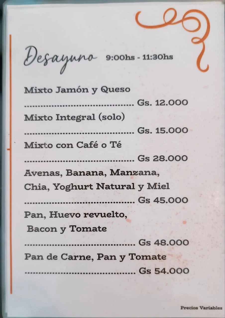 Menú de Creperia Cafe Casa Vital — página 4