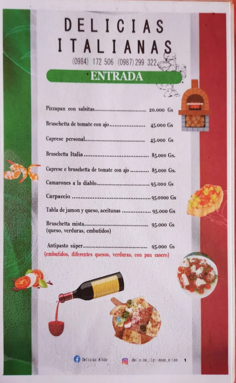 Menú de Delicias Italianas — página 11