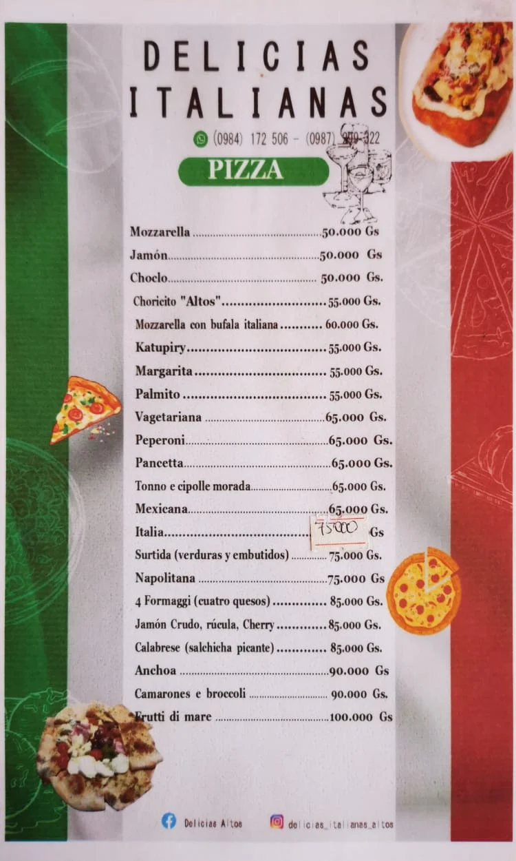 Menú de Delicias Italianas — página 13