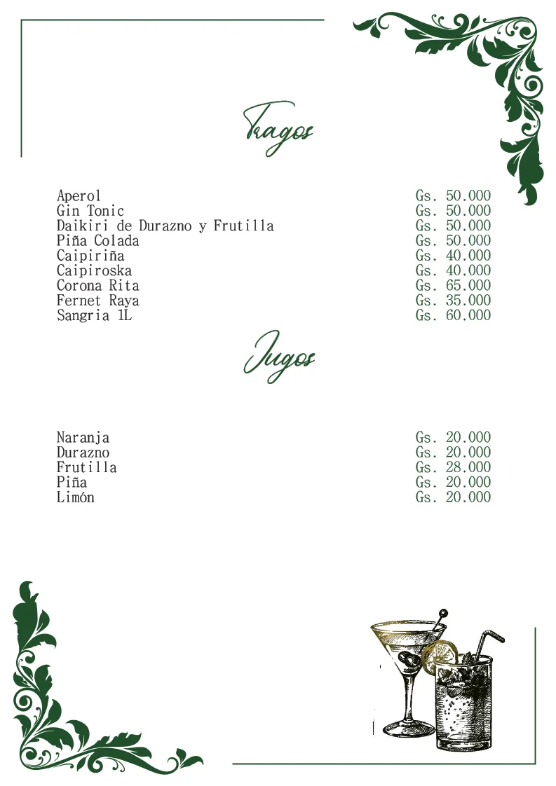 Menú de El Balcón de Sanber — página 4