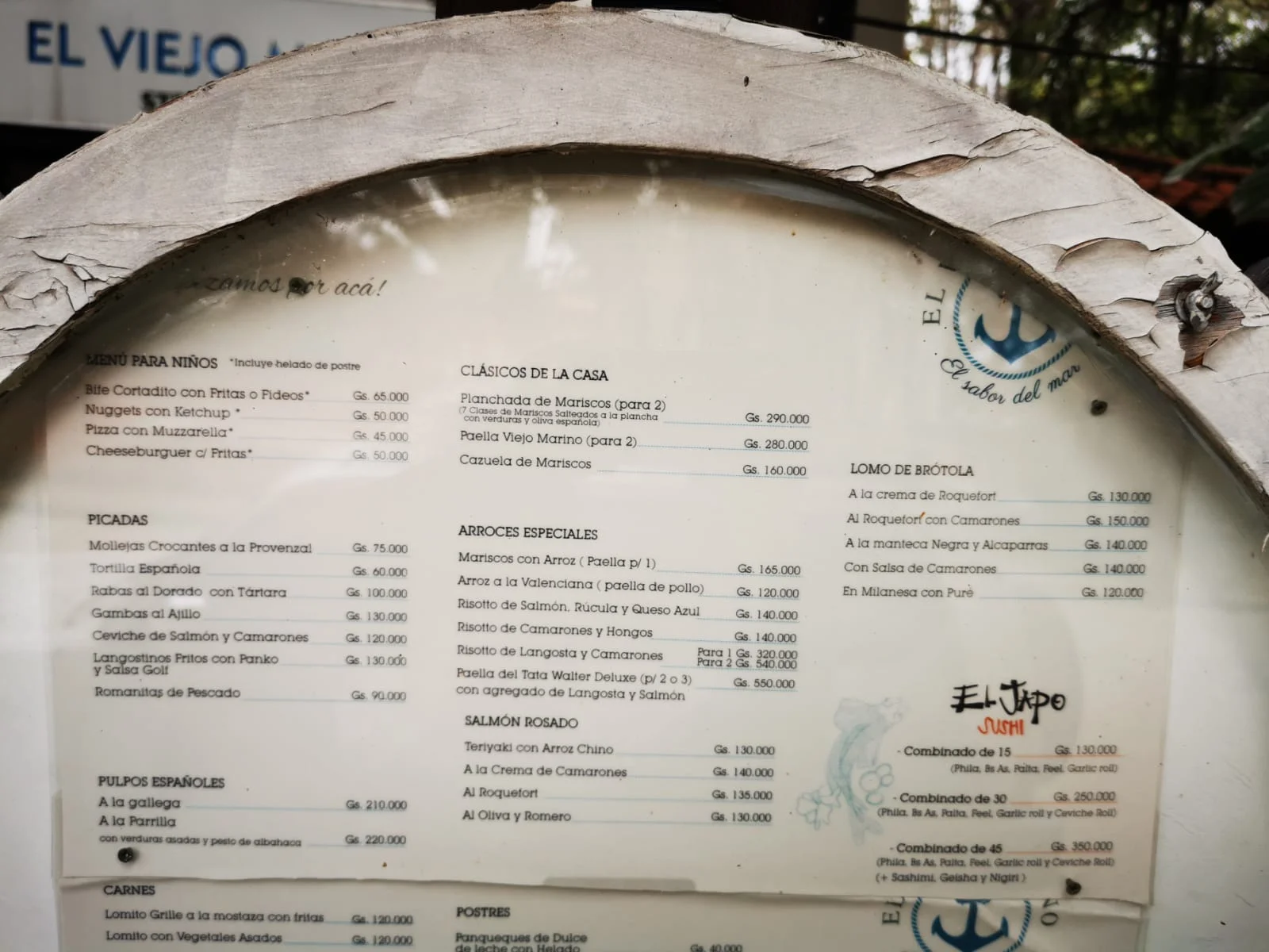 Menú de El Japo Sushi — página 1