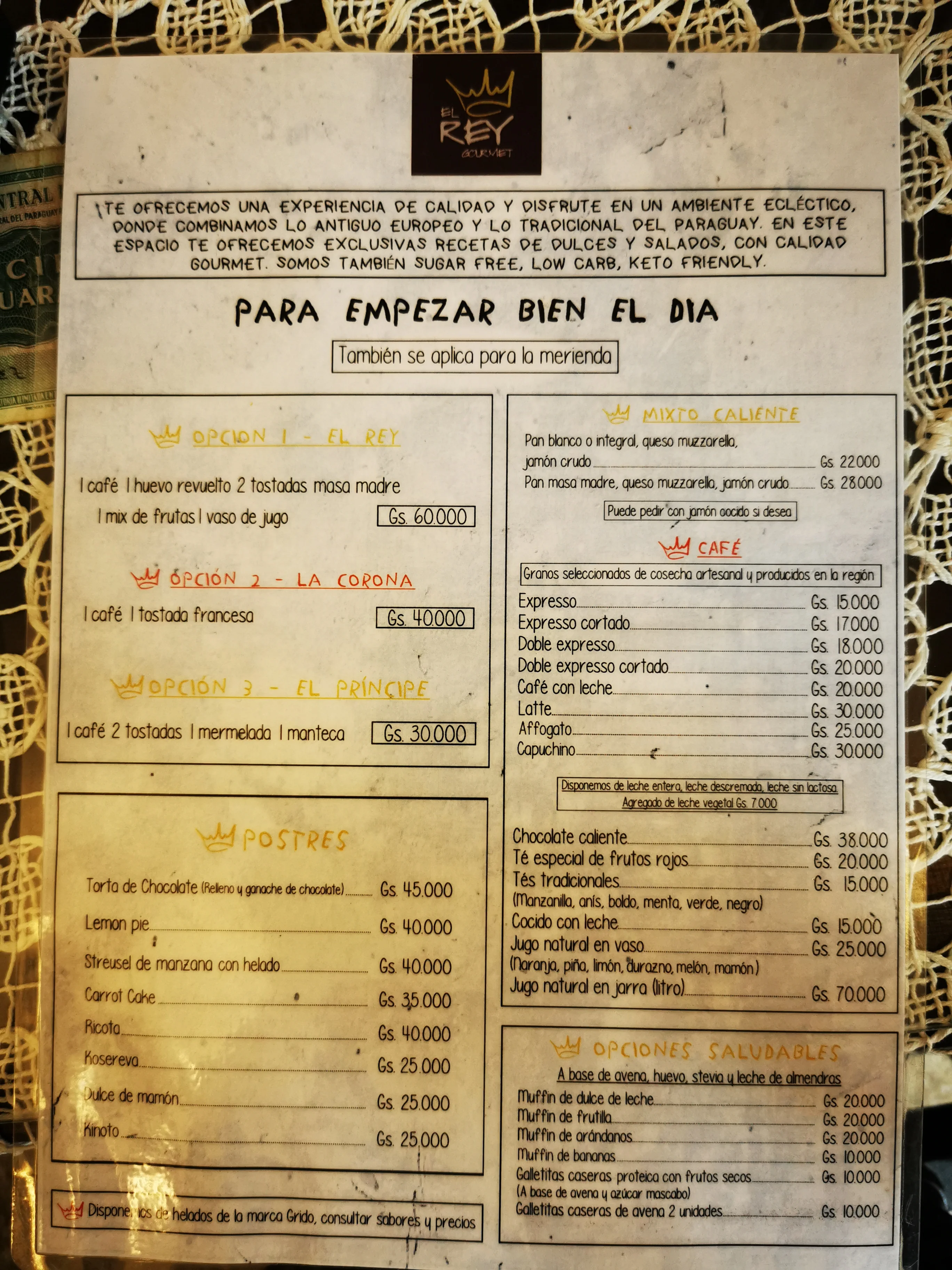 Menú de El Rey Gourmet — página 2