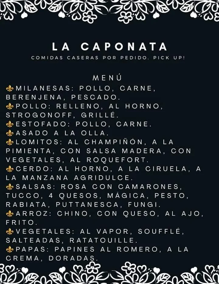Menú de La Caponata — página 1