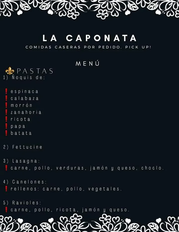 Menú de La Caponata — página 2