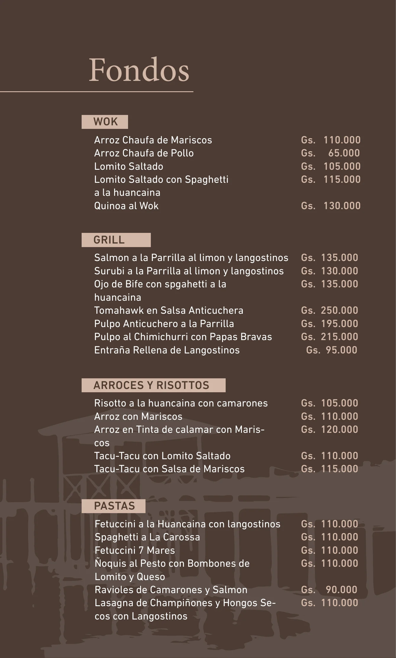 Menú de La Carossa San Bernardino — página 4