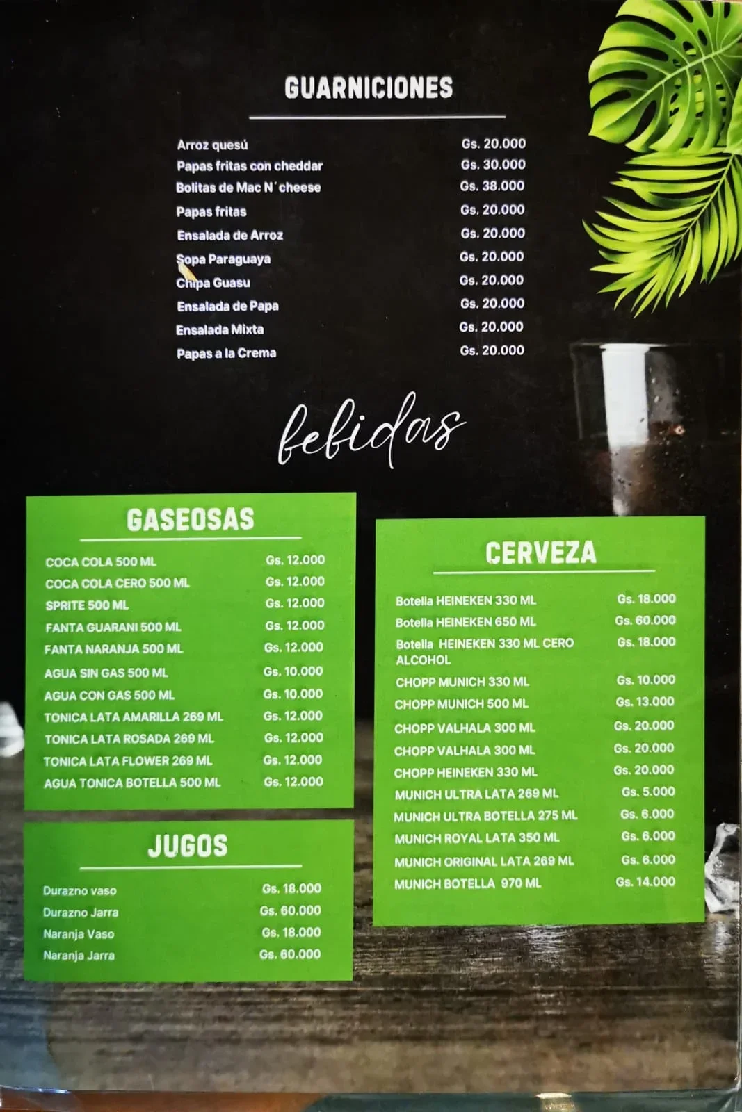 Menú de La Terraza de Sanber — página 3
