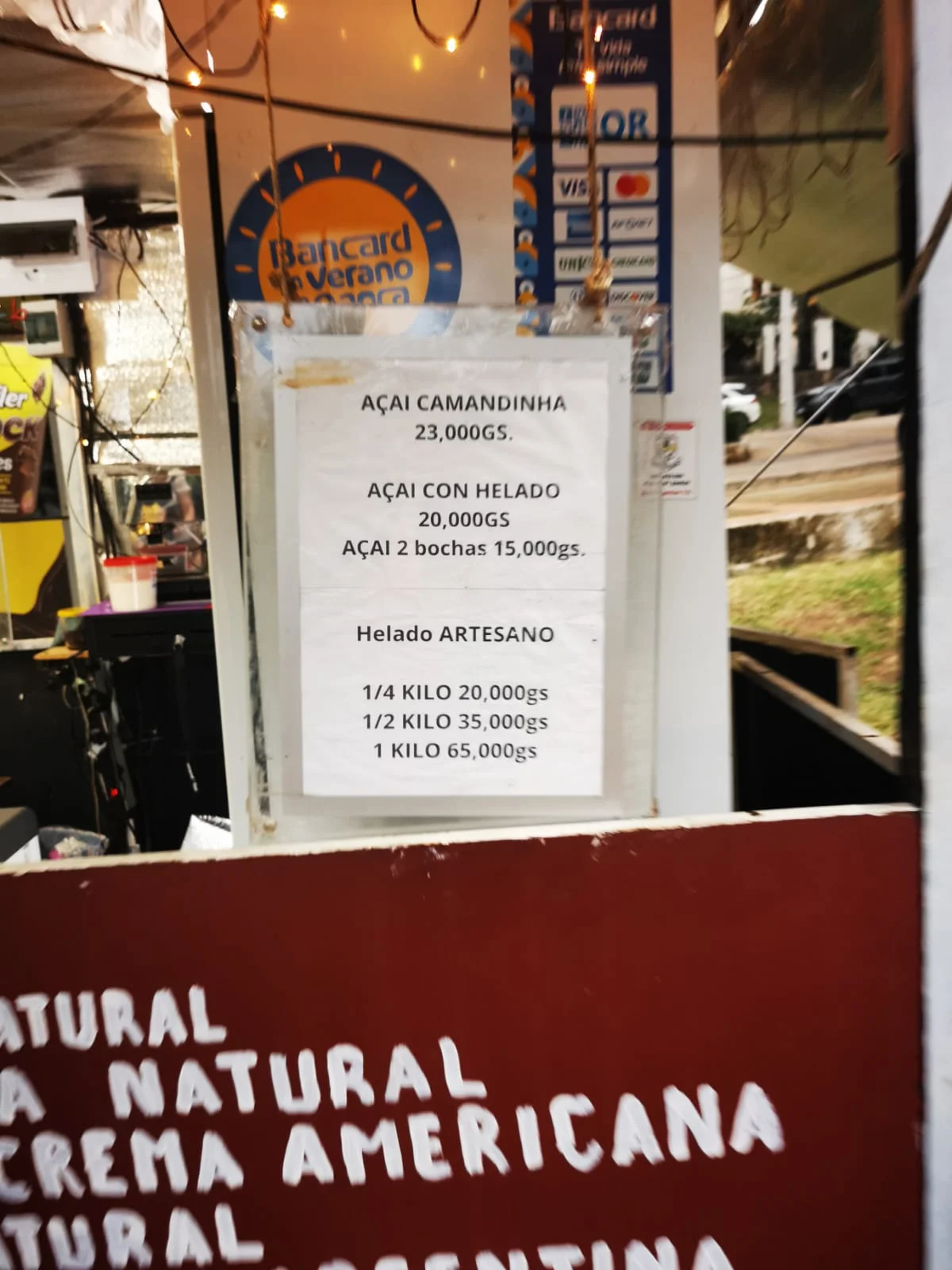 Menú de Mburucuyá Helados San Bernardino La Rotonda — página 2
