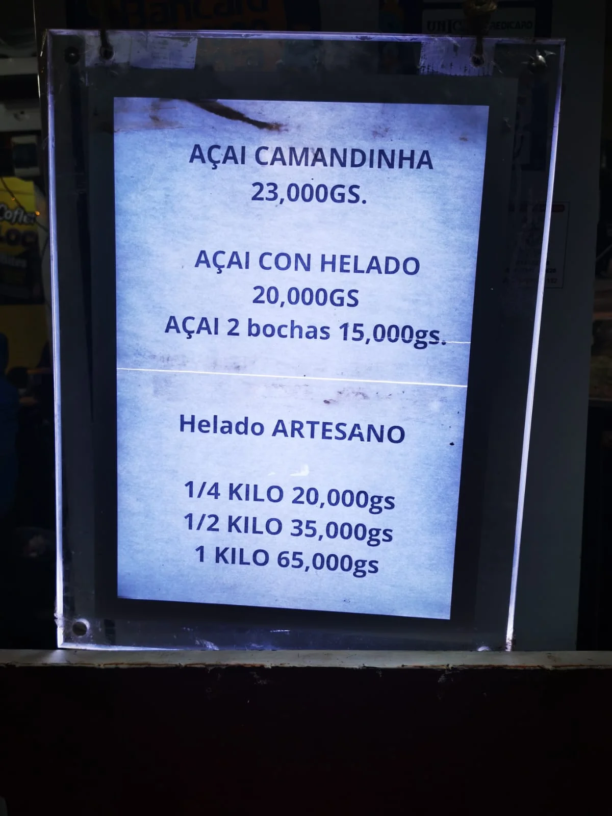 Menú de Mburucuyá Helados San Bernardino La Rotonda — página 3
