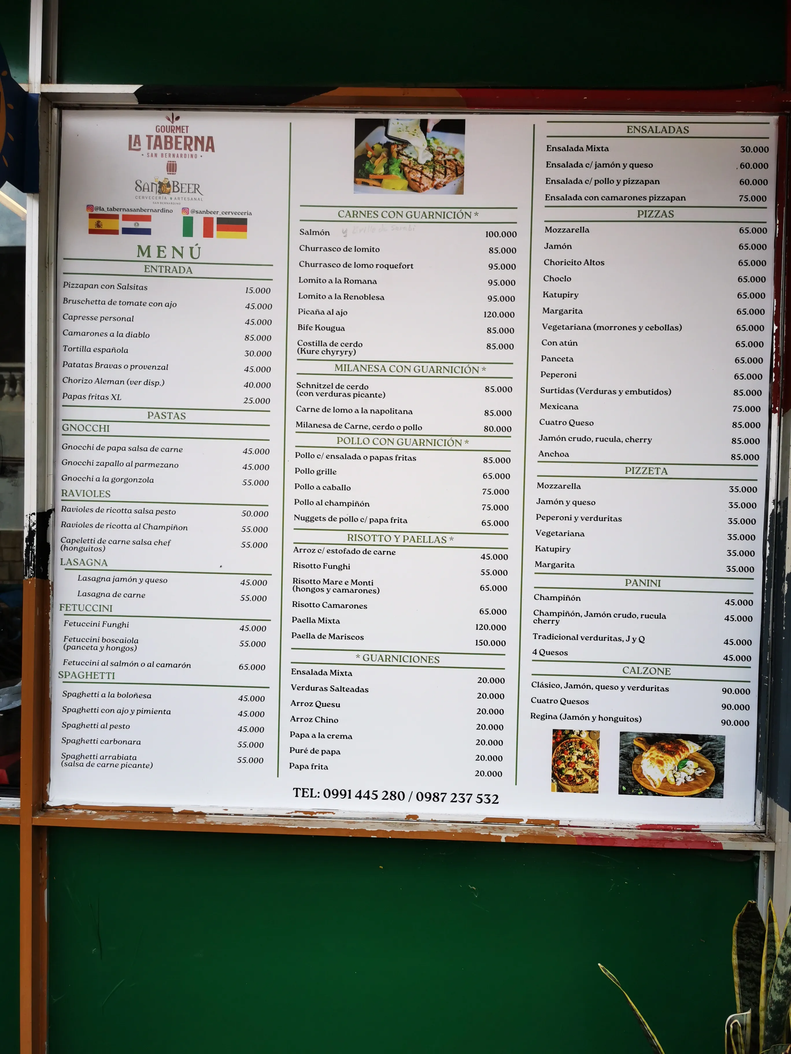 Menú de San Beer / Gourmet La Taberna — página 1